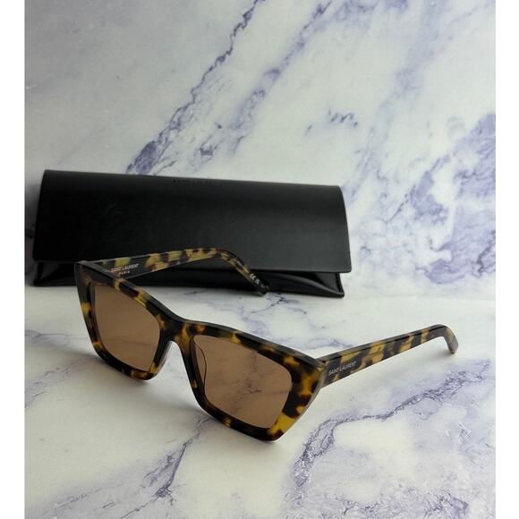 NEW Saint Laurent SL276 Mica Sunglasses in Havana Brown main image 4